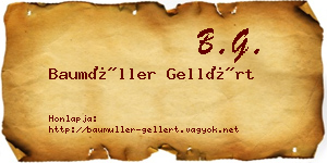 Baumüller Gellért névjegykártya